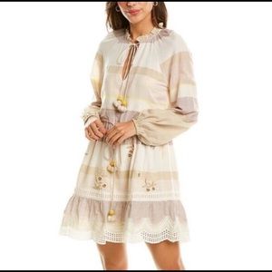 Hemant & Nandita Mana Embroidered Tassel Boho Peasant Dress